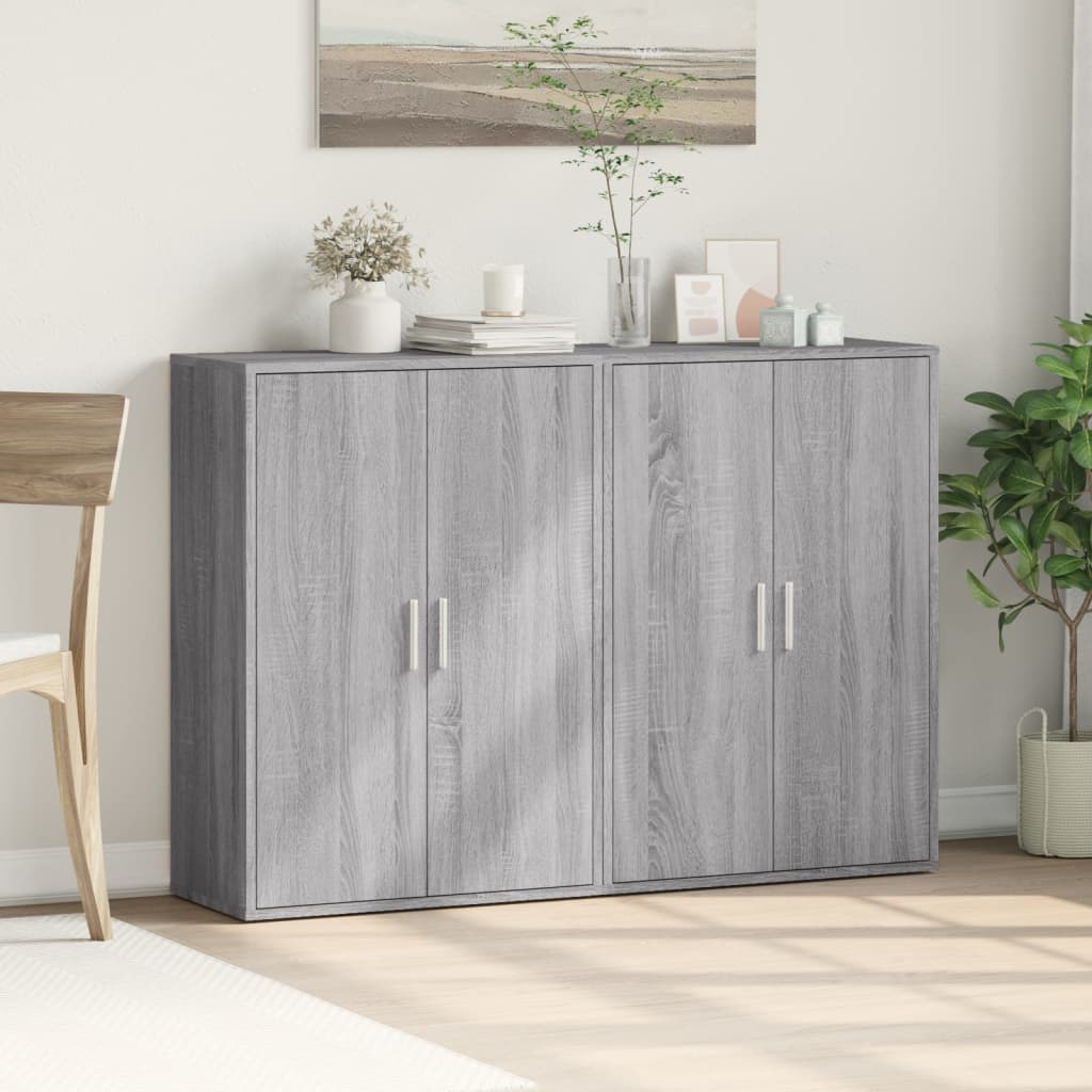 Sideboards 2 Pcs 60X31X84 Cm Engineered Wood