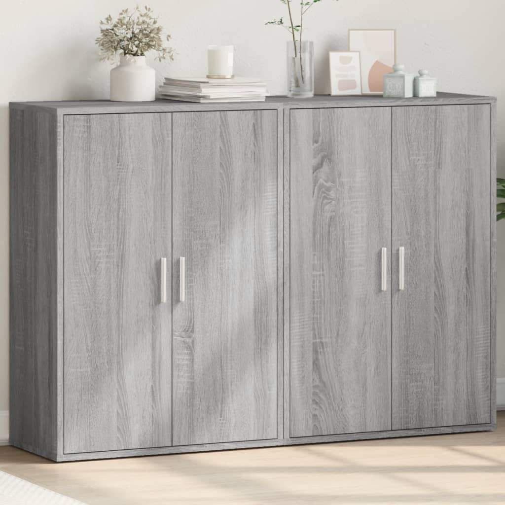 Sideboards 2 Pcs 60X31X84 Cm Engineered Wood