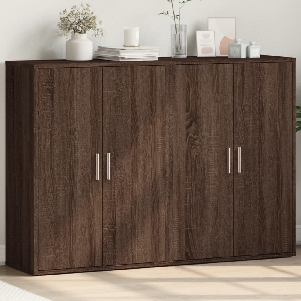 Sideboards 2 Pcs 60X31X84 Cm Engineered Wood
