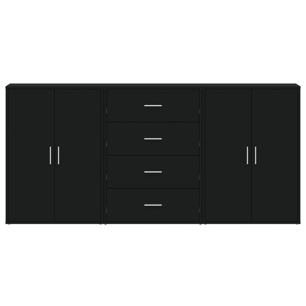 Sideboards 3 Pcs 60X31X84 Cm Engineered Wood