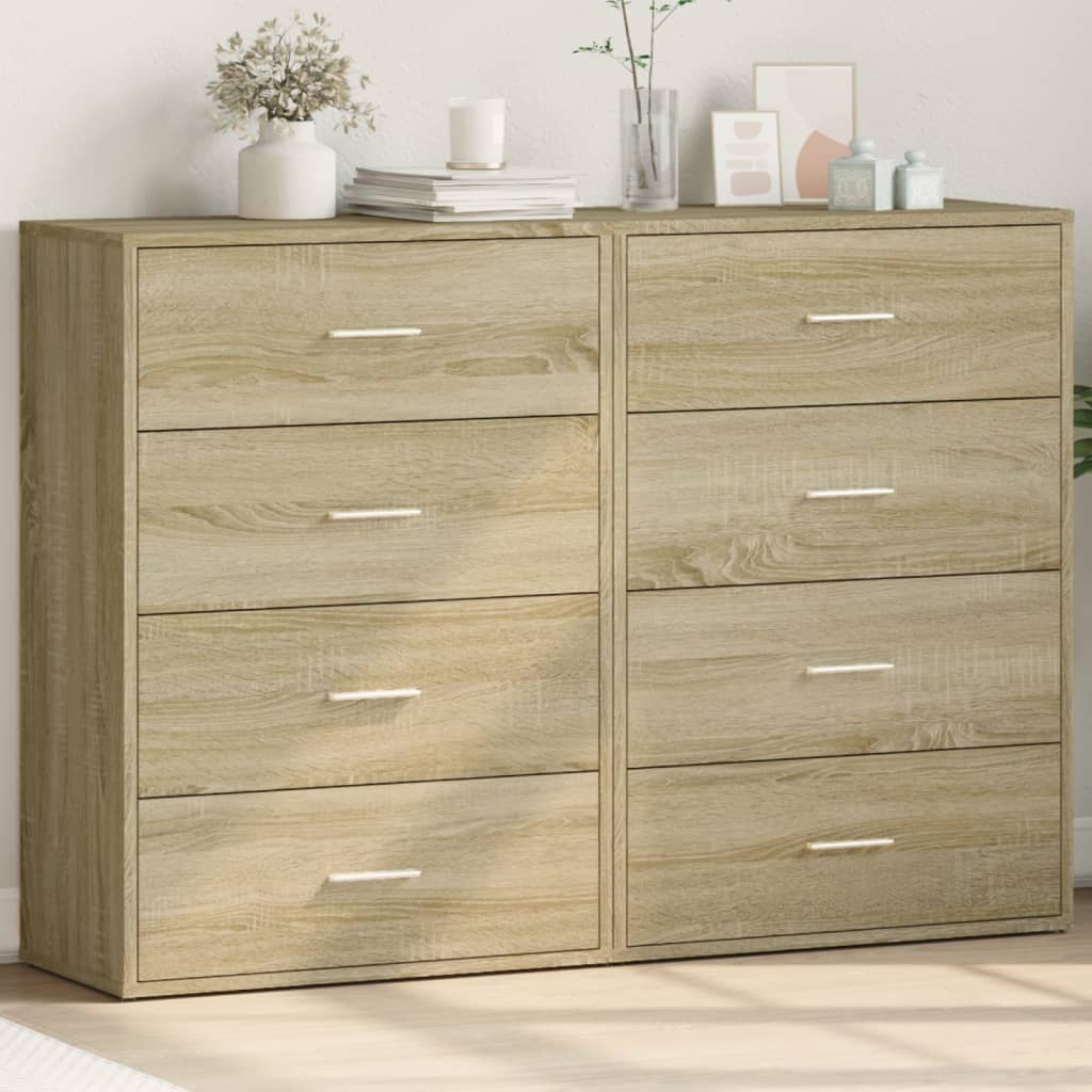 Sideboards 2 Pcs 60X31X84 Cm Engineered Wood