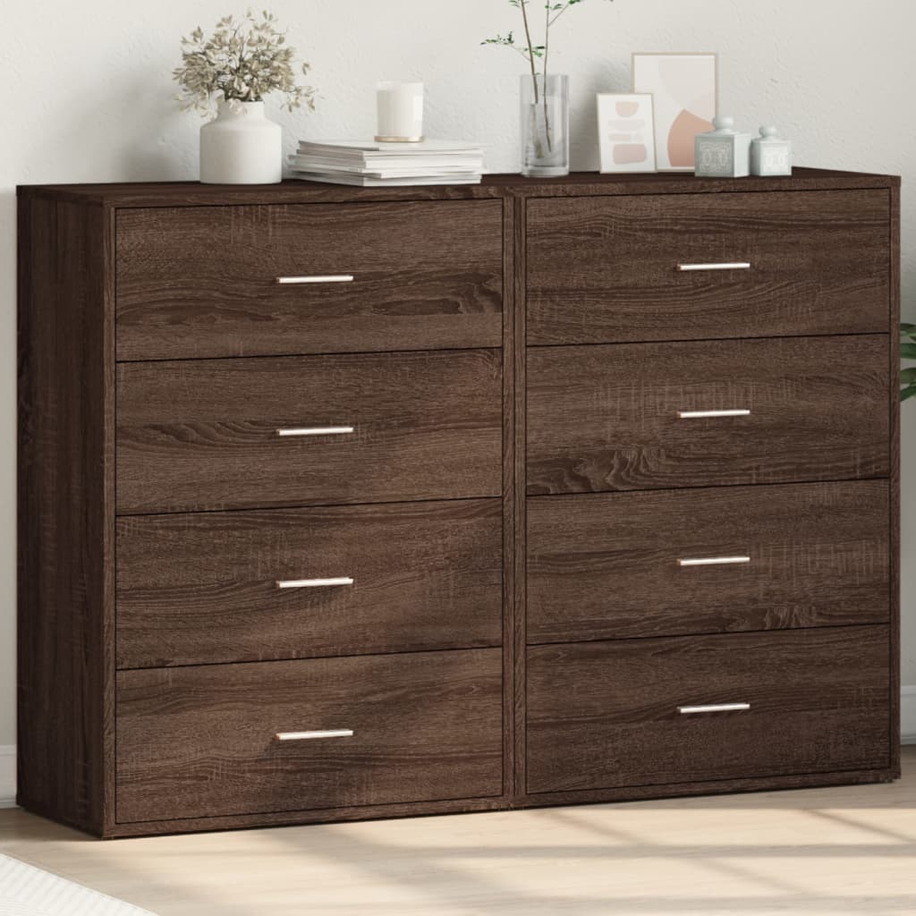 Sideboards 2 Pcs 60X31X84 Cm Engineered Wood