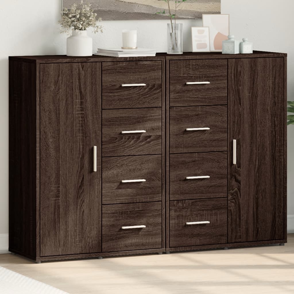 Sideboards 2 Pcs 60X31X84 Cm Engineered Wood
