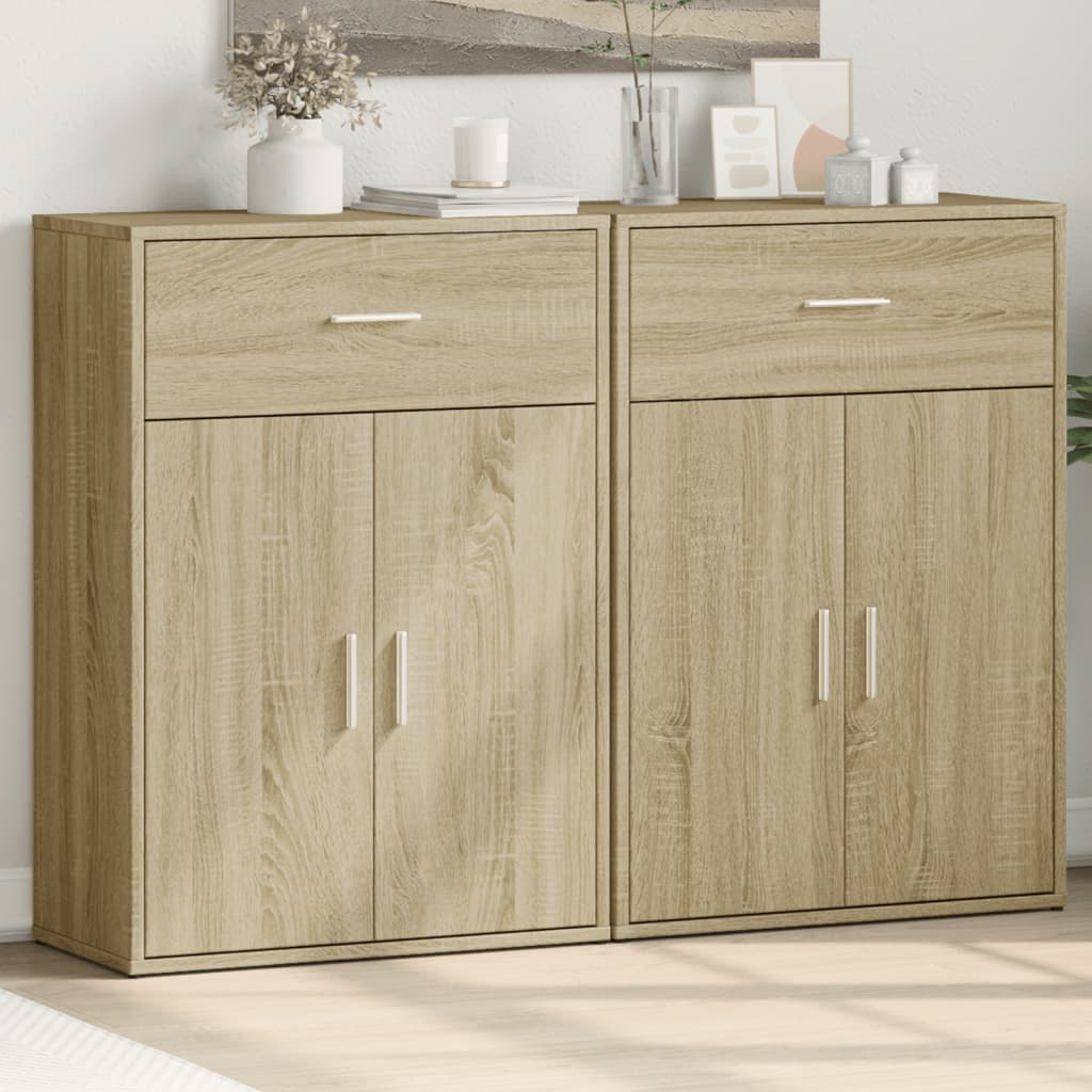 Sideboards 2 Pcs 60X30X84 Cm Engineered Wood