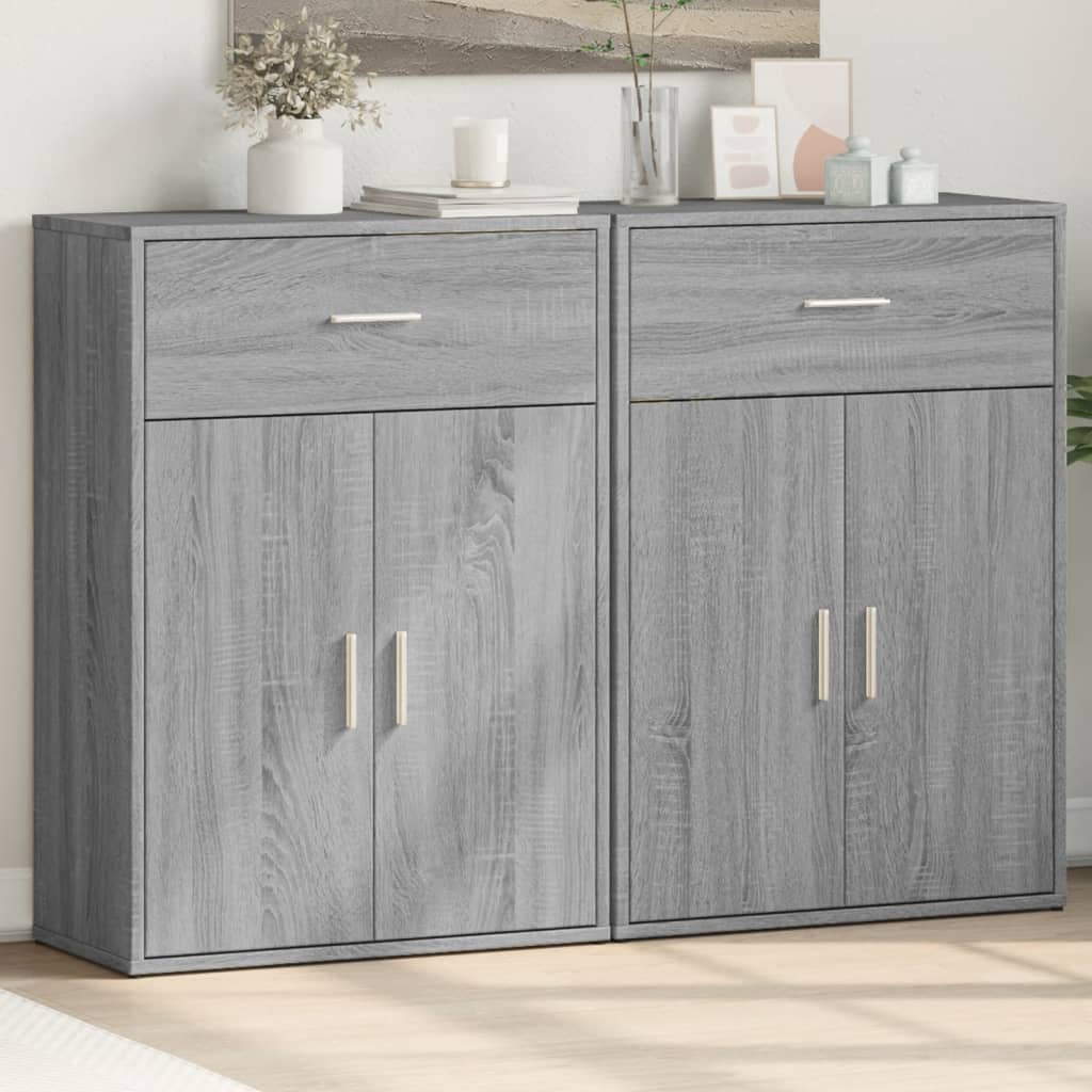 Sideboards 2 Pcs 60X30X84 Cm Engineered Wood