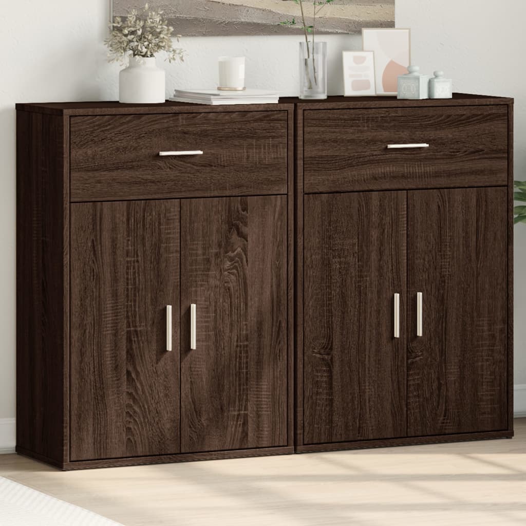 Sideboards 2 Pcs 60X30X84 Cm Engineered Wood