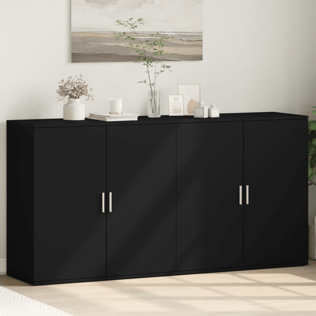 Sideboards 2 Pcs 79X38X80 Cm Engineered Wood