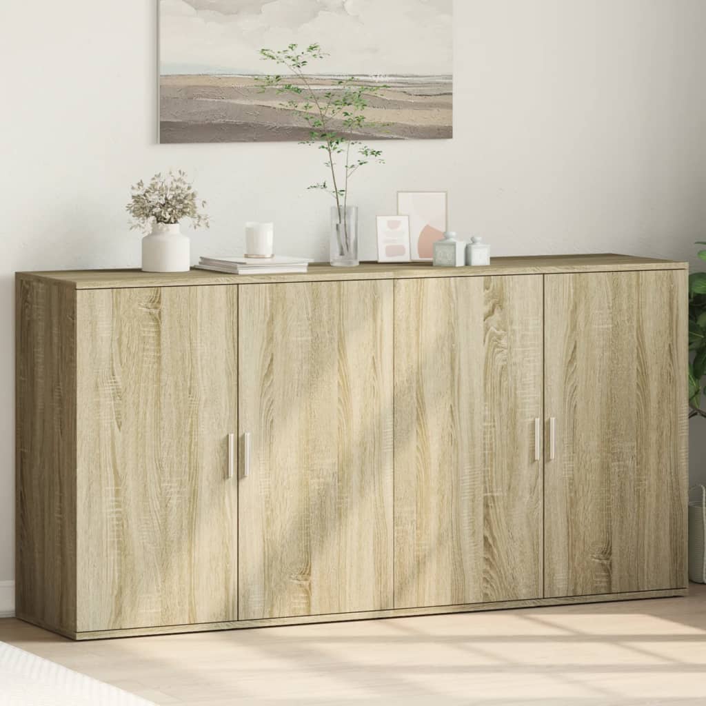 Sideboards 2 Pcs 79X38X80 Cm Engineered Wood
