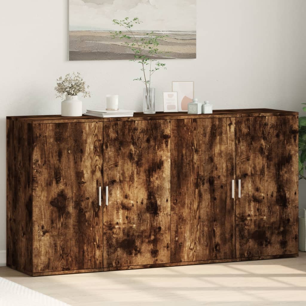 Sideboards 2 Pcs 79X38X80 Cm Engineered Wood