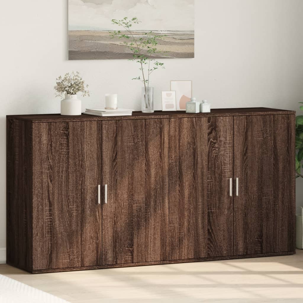 Sideboards 2 Pcs 79X38X80 Cm Engineered Wood
