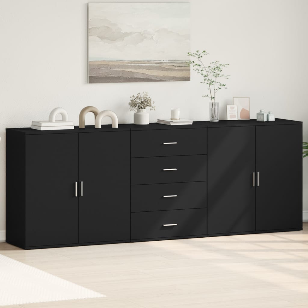 Sideboards 3 Pcs Engineered Wood
