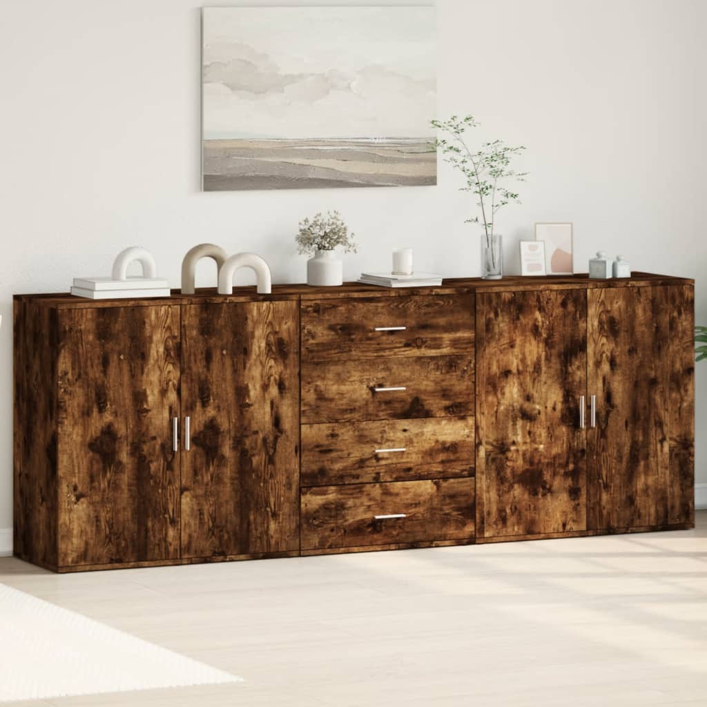 Sideboards 3 Pcs Engineered Wood