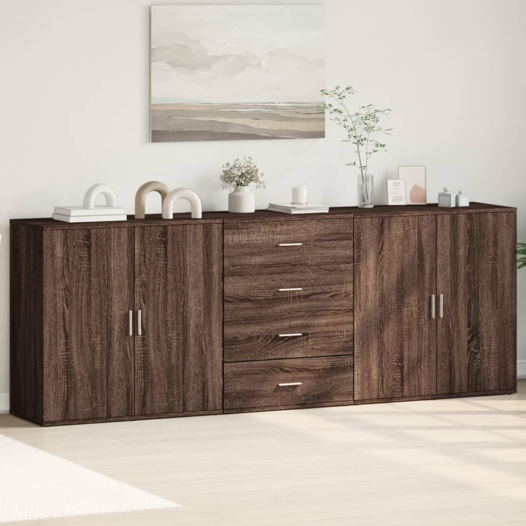 Sideboards 3 Pcs Engineered Wood