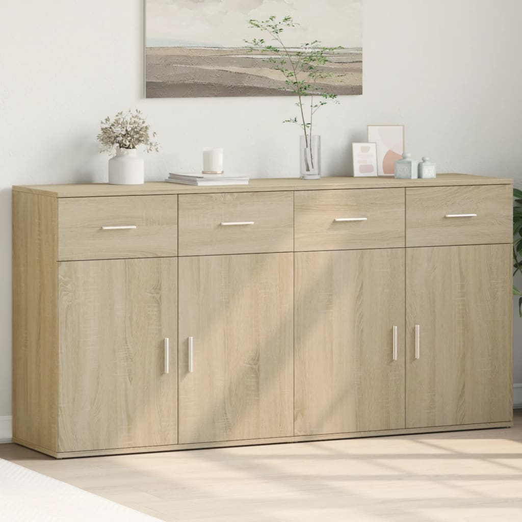 Sideboards 2 Pcs 79X38X80 Cm Engineered Wood