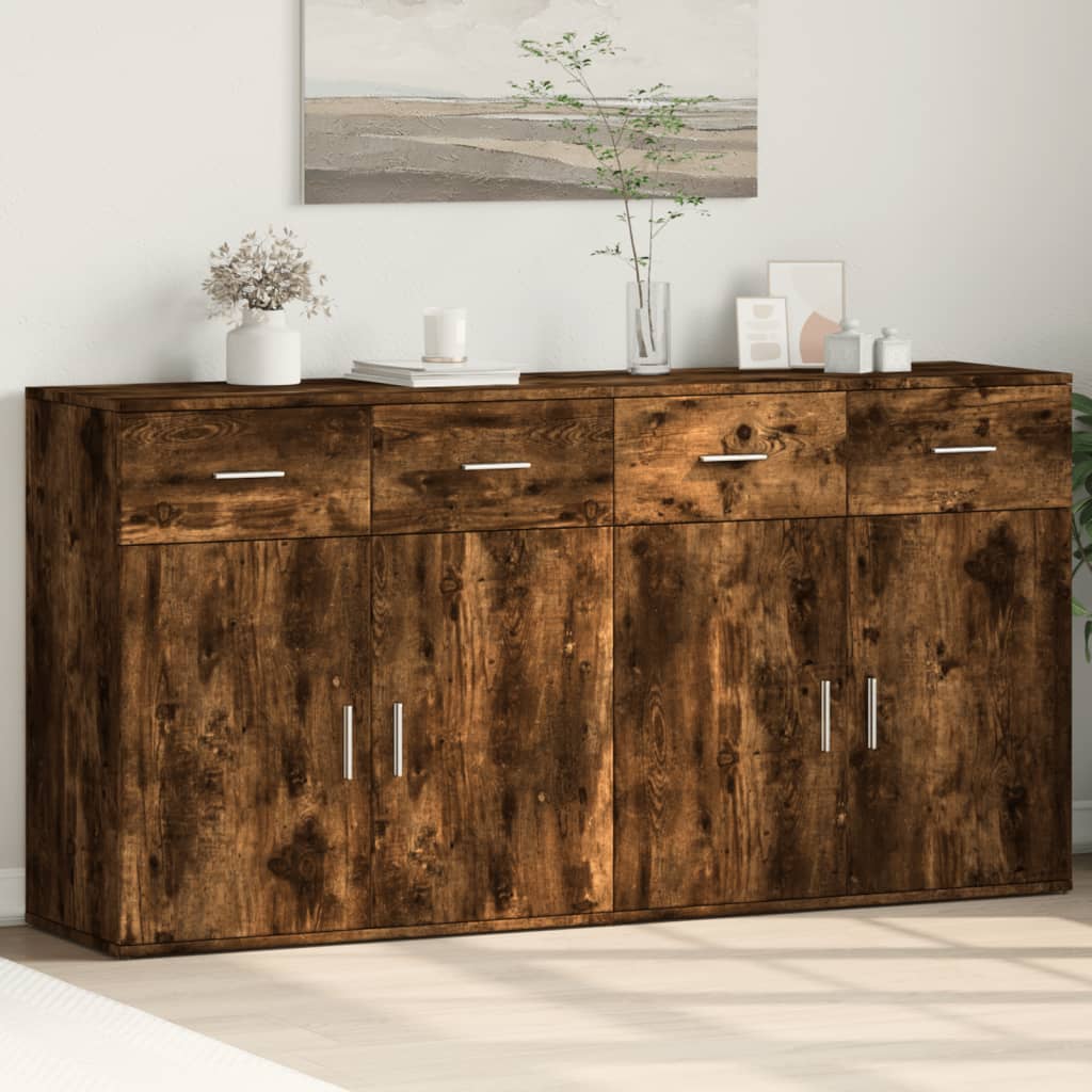 Sideboards 2 Pcs 79X38X80 Cm Engineered Wood