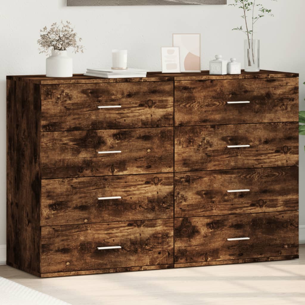 Sideboards 2 Pcs 60X39X80 Cm Engineered Wood