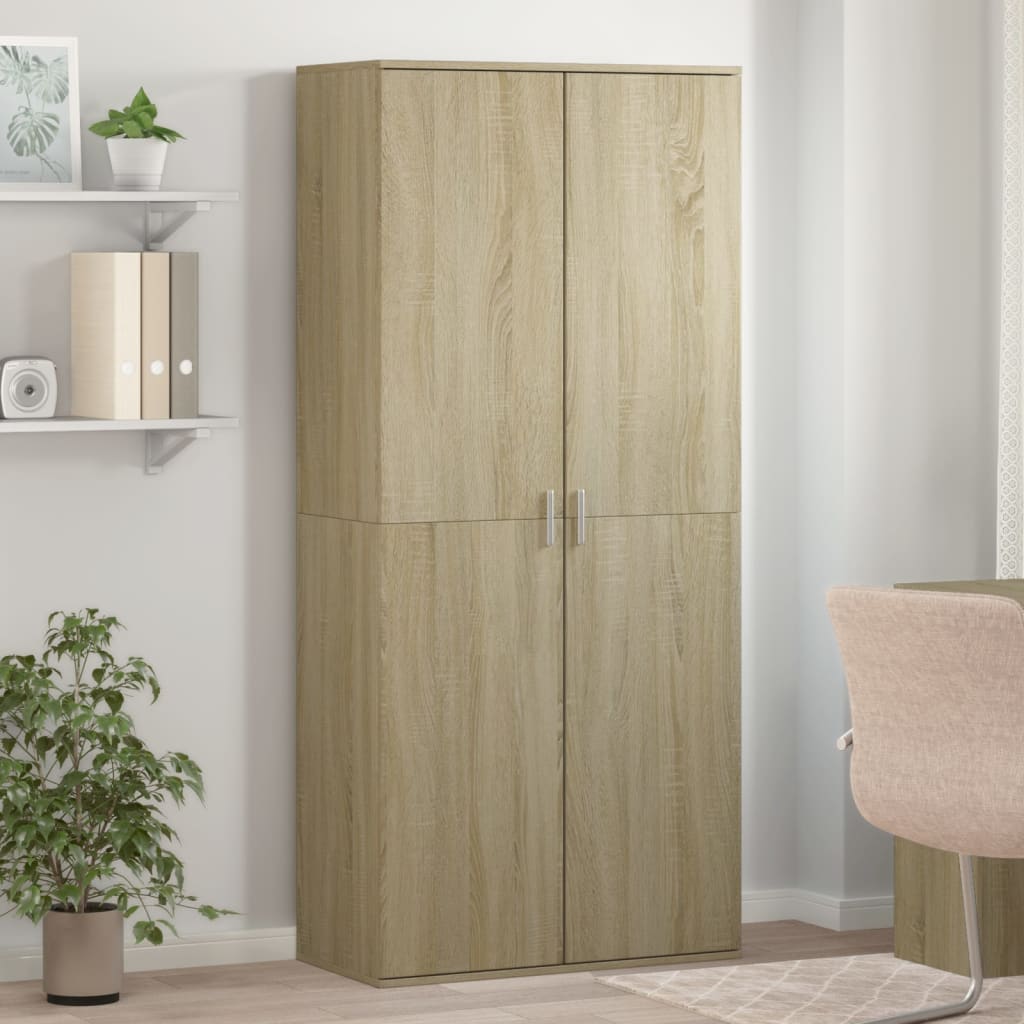 Shoe Cabinet 80X39X178 Cm Engineered Wood