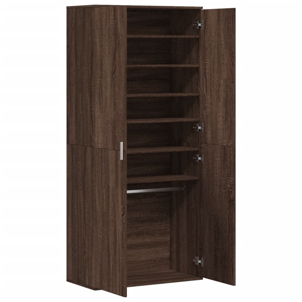 Shoe Cabinet 80X39X178 Cm Engineered Wood