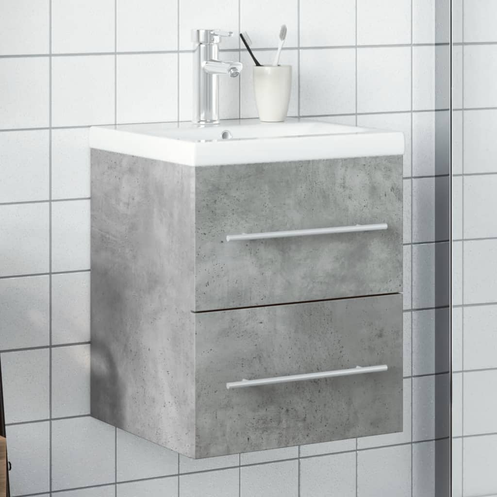 Bathroom Sink Cabinet With Built-In Basin