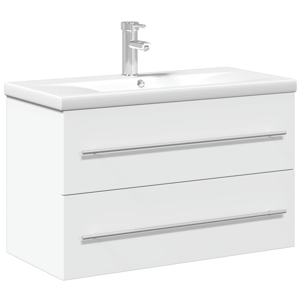 Bathroom Sink Cabinet With Built-In Basin