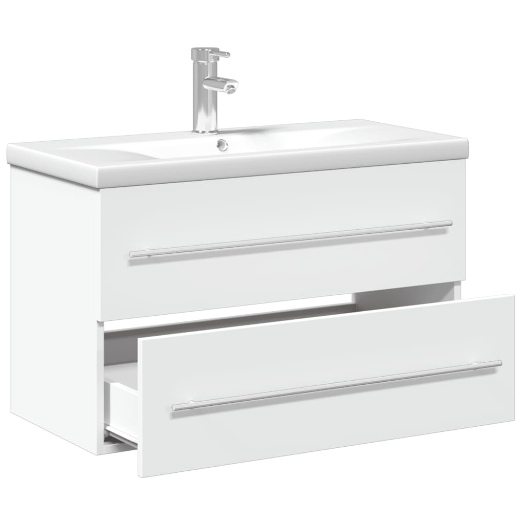 Bathroom Sink Cabinet With Built-In Basin