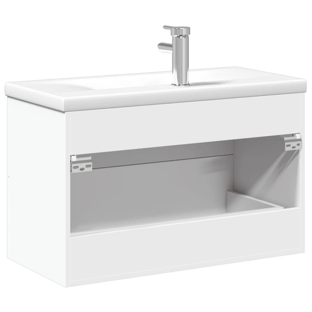 Bathroom Sink Cabinet With Built-In Basin
