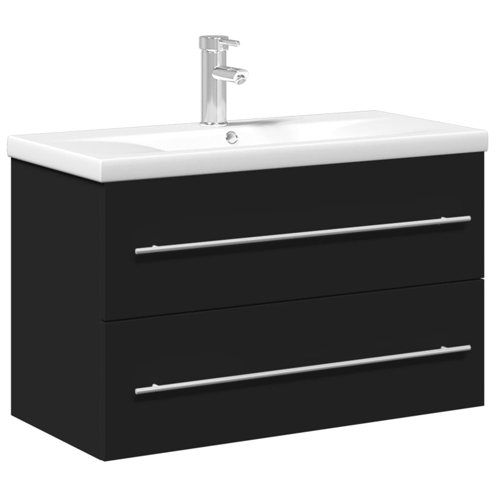 Bathroom Sink Cabinet With Built-In Basin