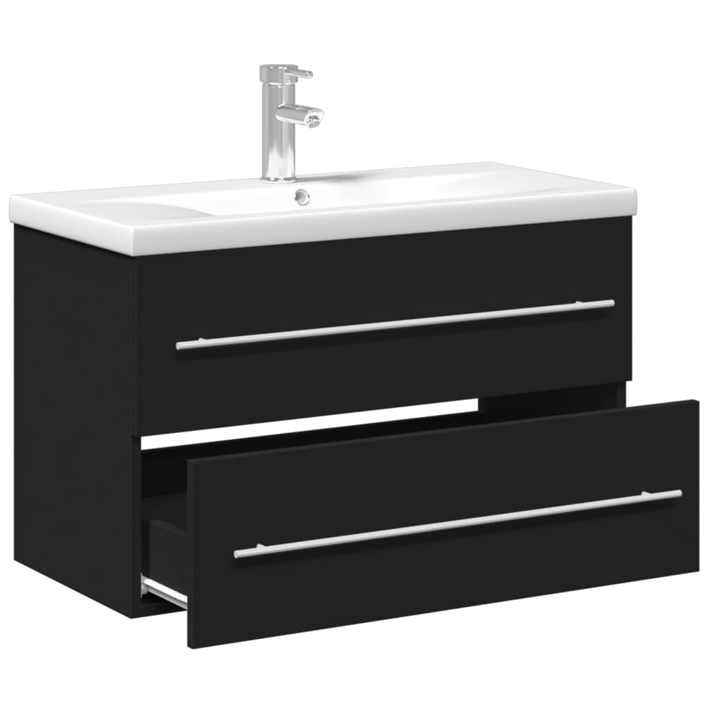 Bathroom Sink Cabinet With Built-In Basin