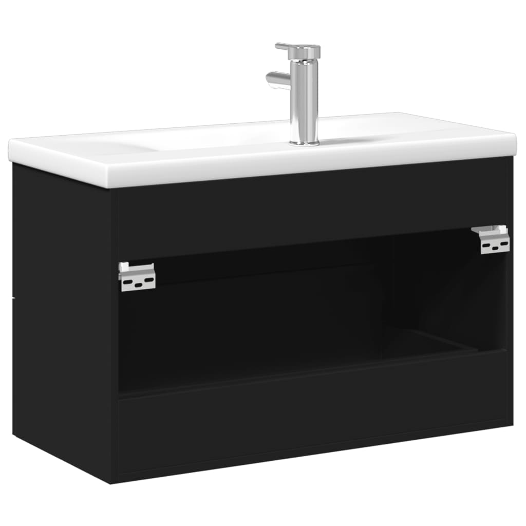 Bathroom Sink Cabinet With Built-In Basin