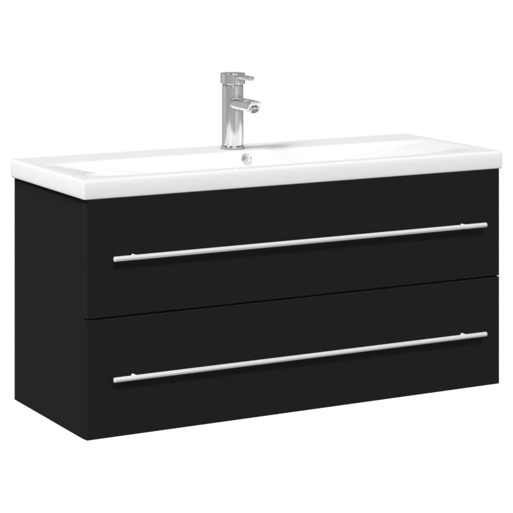 Bathroom Sink Cabinet With Built-In Basin