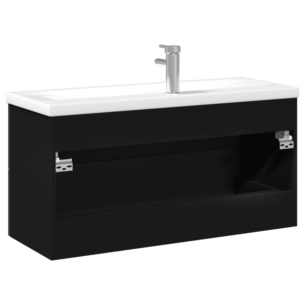 Bathroom Sink Cabinet With Built-In Basin