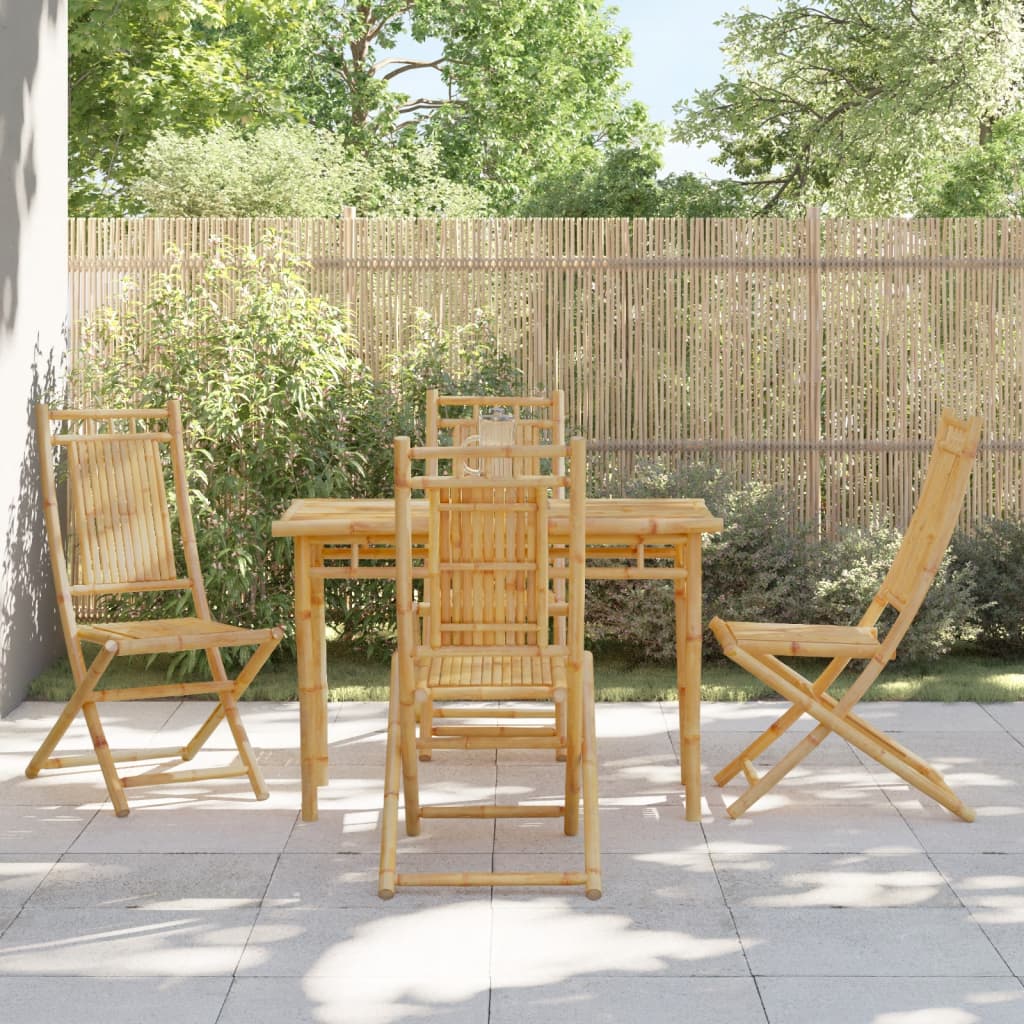 Folding Garden Chairs 2 Pcs 46X66X99 Cm Bamboo