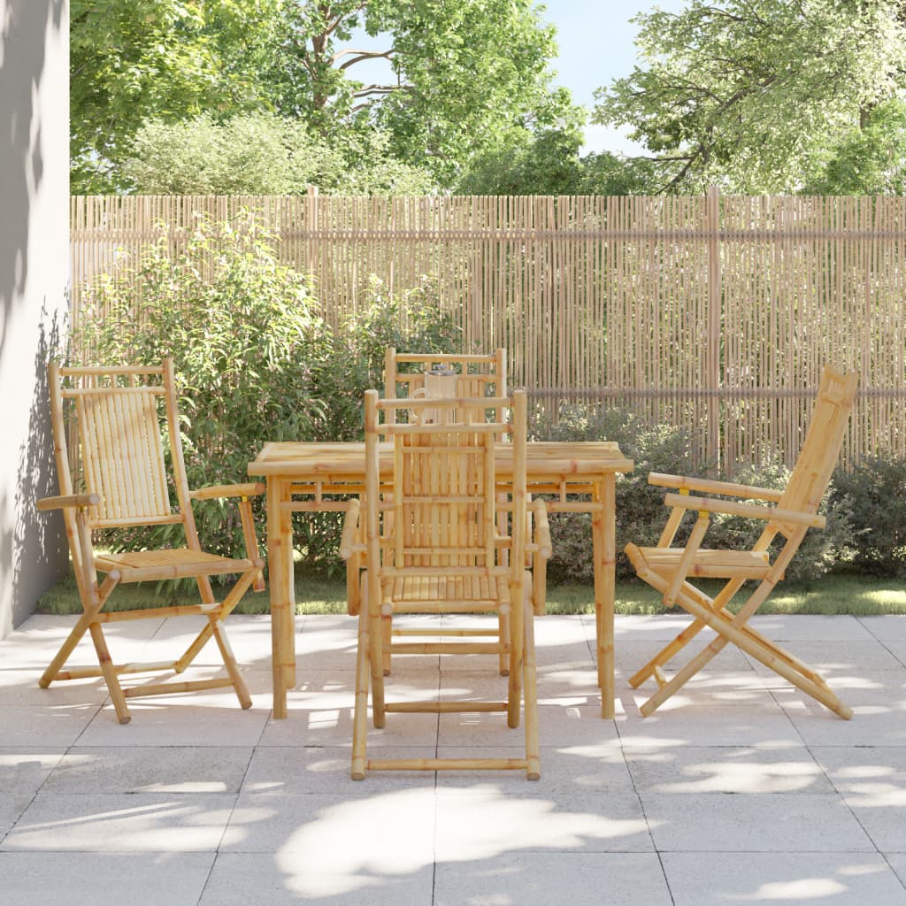 Folding Garden Chairs 2 Pcs 46X66X99 Cm Bamboo