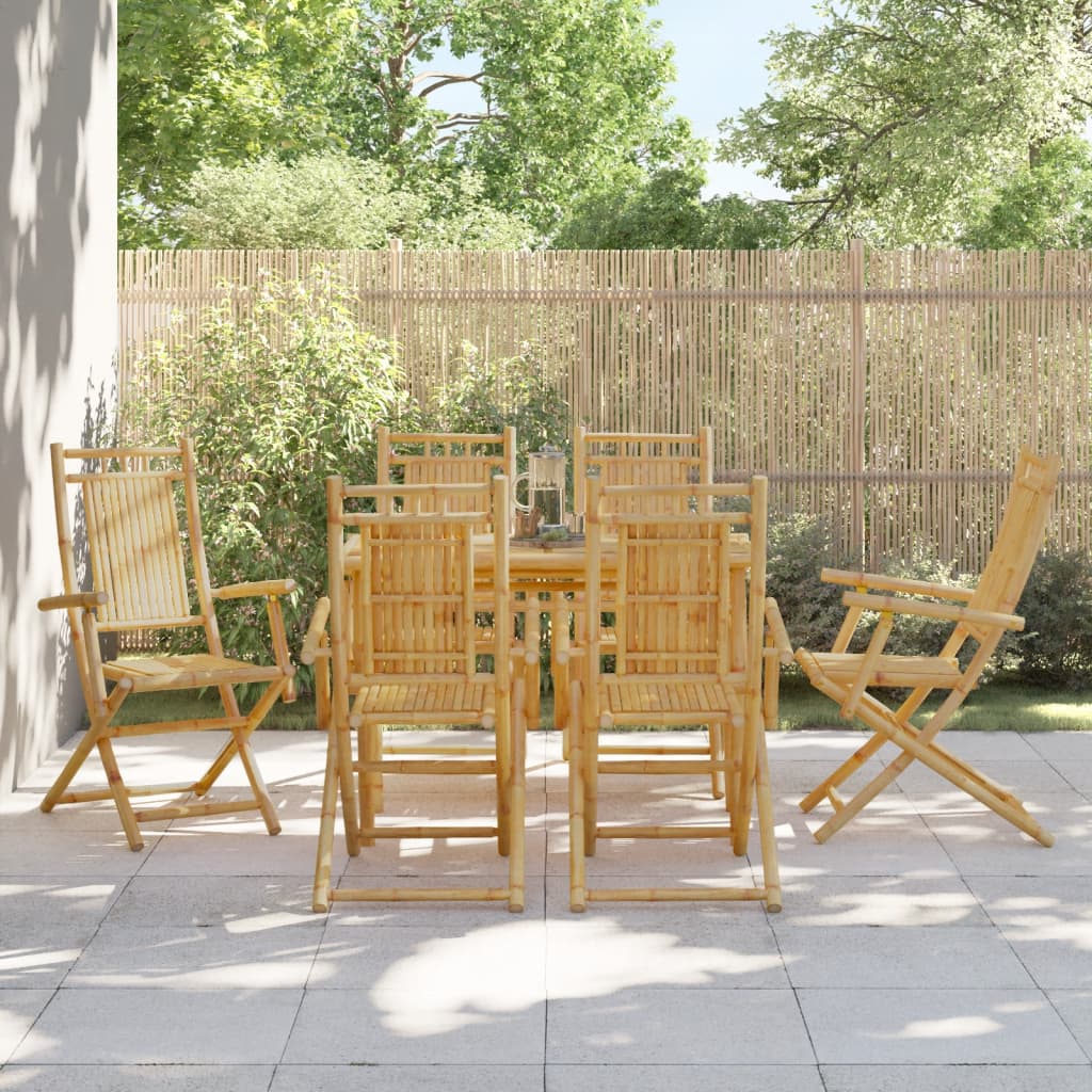 Folding Garden Chairs 2 Pcs 46X66X99 Cm Bamboo