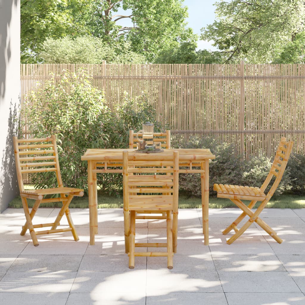 Folding Garden Chairs 2 Pcs 43X54X88 Cm Bamboo