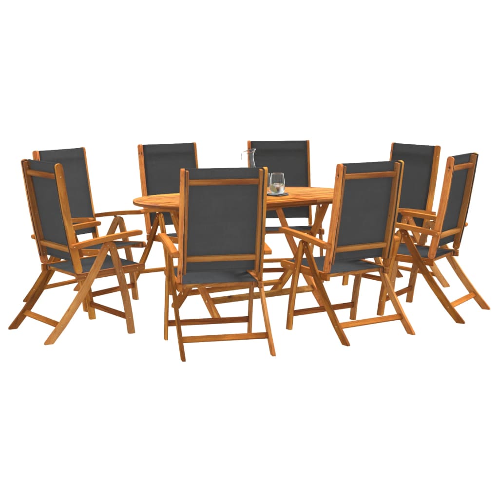 7 Piece Outdoor Dining Set Solid Acacia Wood