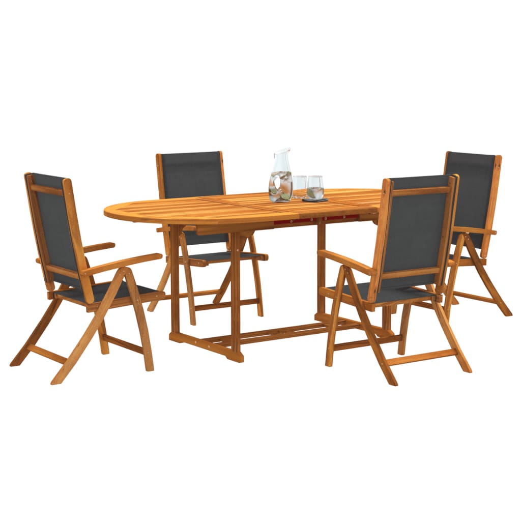 7 Piece Outdoor Dining Set Solid Acacia Wood
