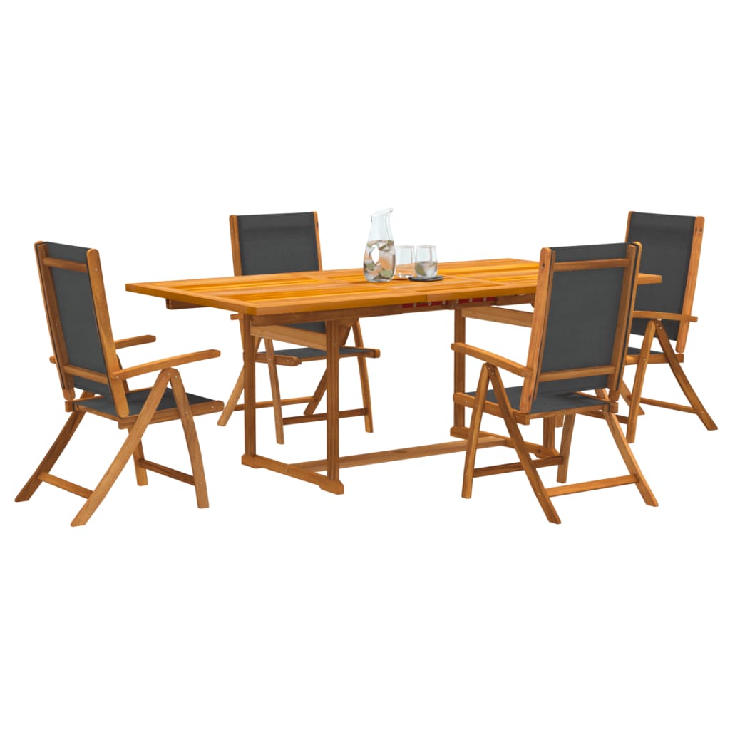 7 Piece Outdoor Dining Set Solid Acacia Wood