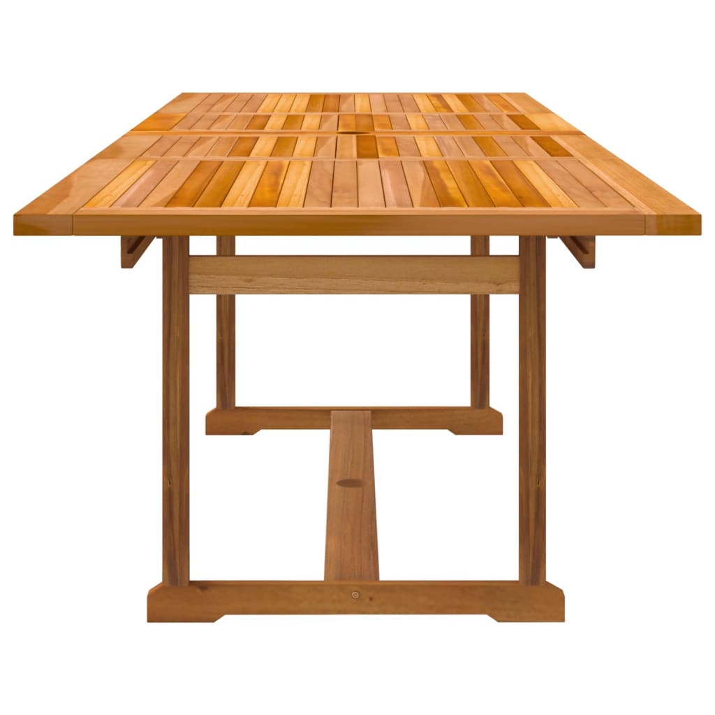 7 Piece Garden Dining Set Solid Wood Acacia And Textilene