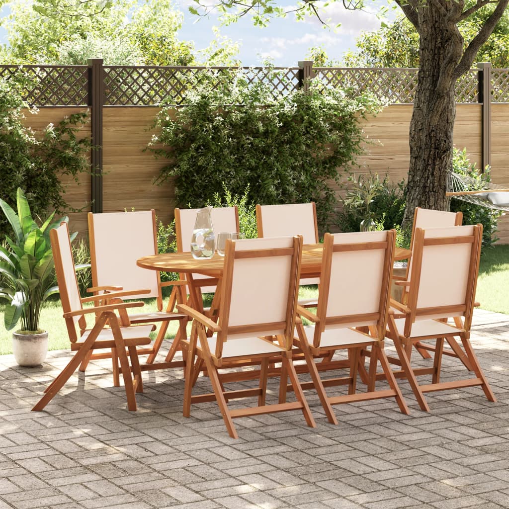7 Piece Outdoor Dining Set Solid Acacia Wood
