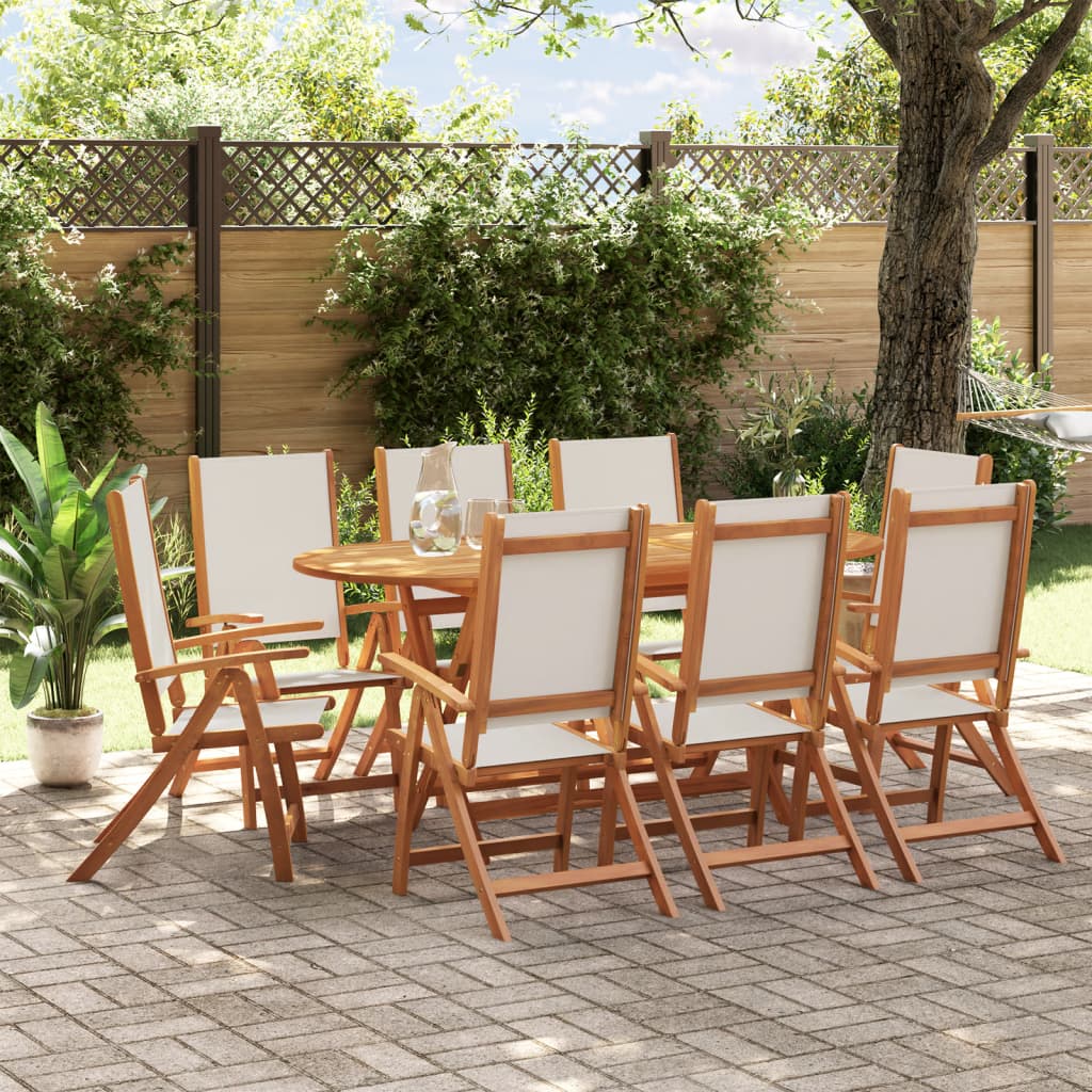 7 Piece Outdoor Dining Set Solid Acacia Wood