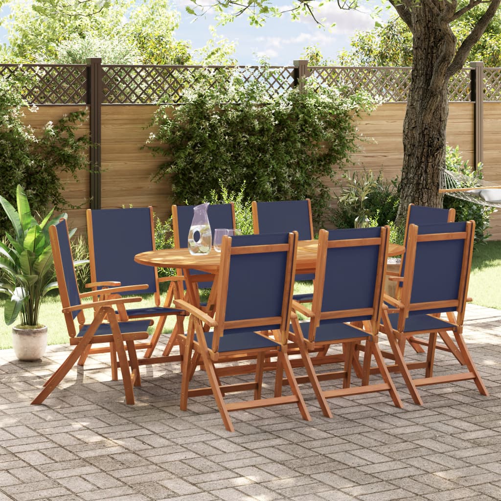 7 Piece Outdoor Dining Set Solid Acacia Wood