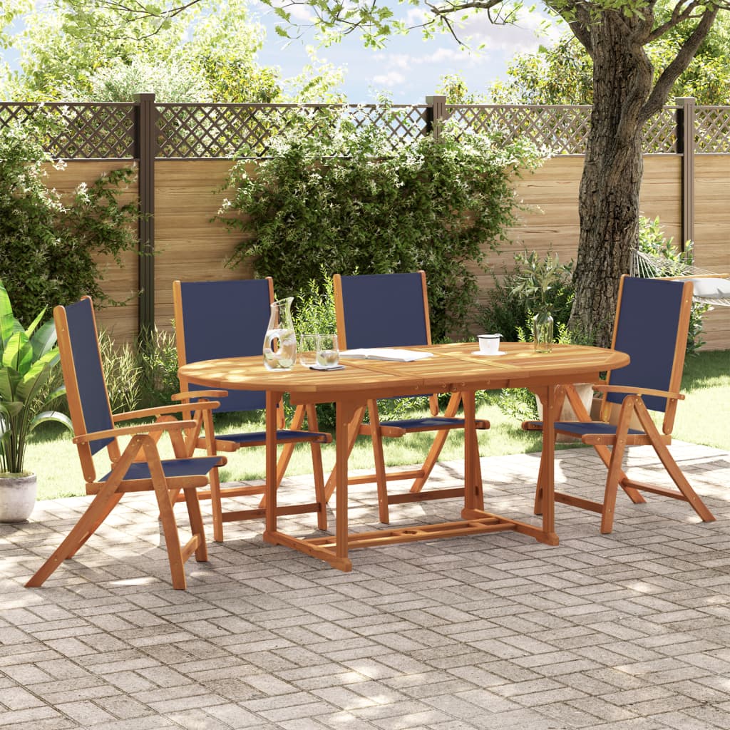 7 Piece Outdoor Dining Set Solid Acacia Wood