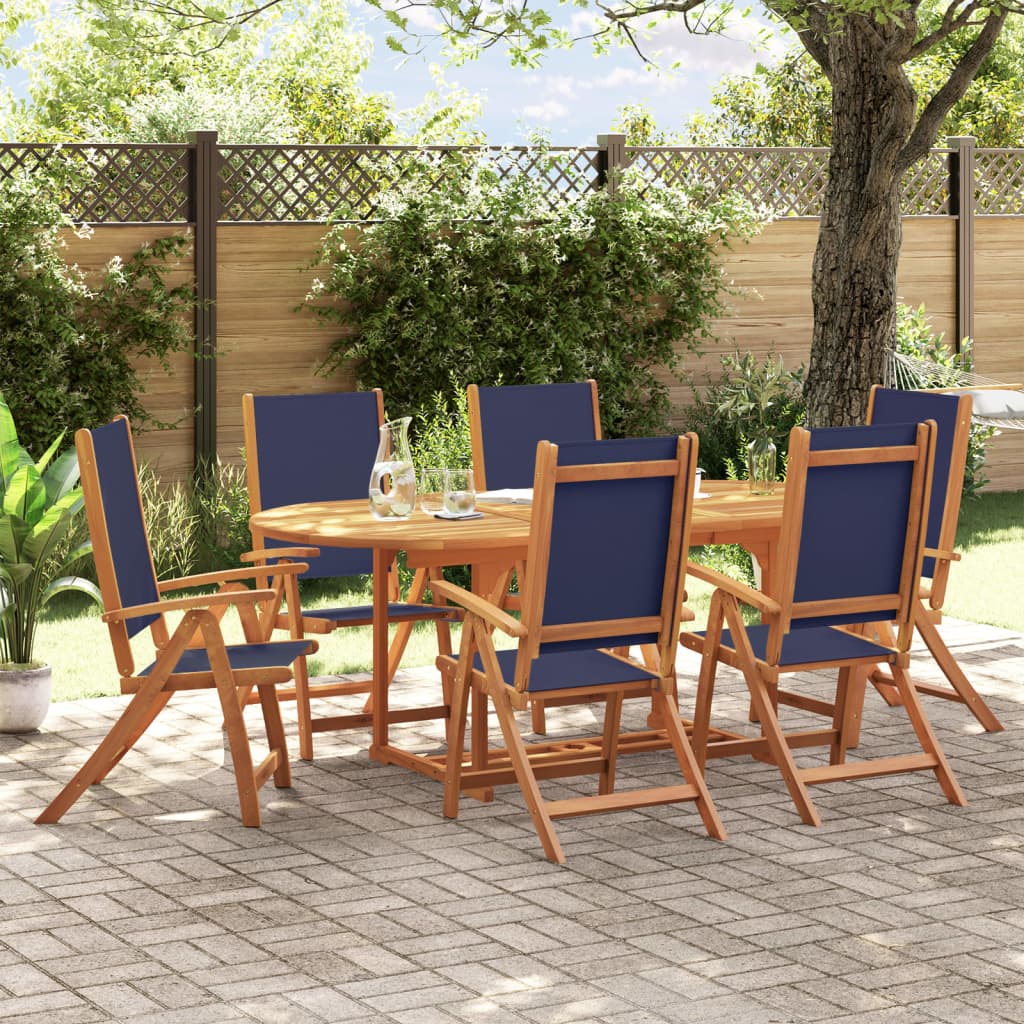 7 Piece Outdoor Dining Set Solid Acacia Wood