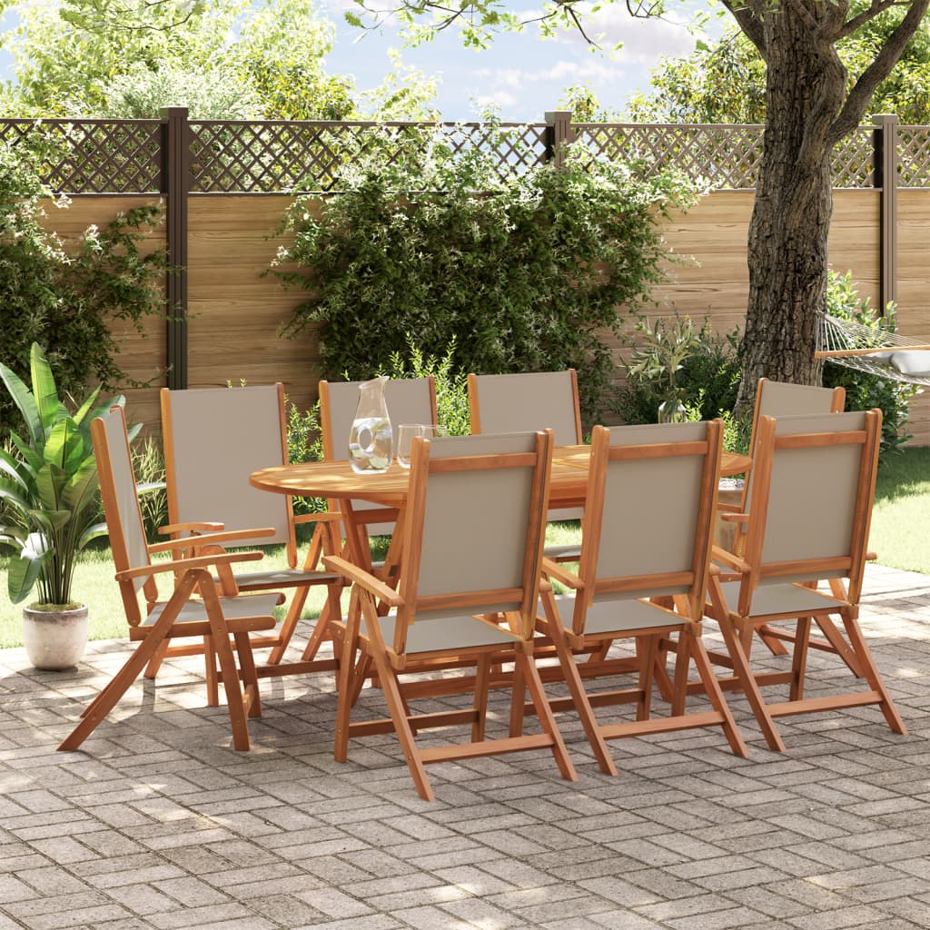 7 Piece Outdoor Dining Set Solid Acacia Wood