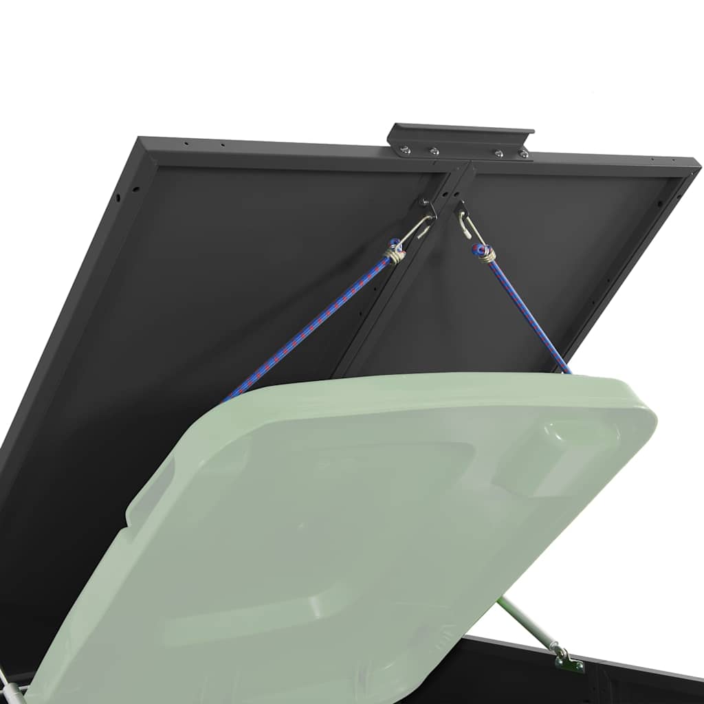 Wheelie Bin Storage For 5 Bins 345X79X117 Cm Steel