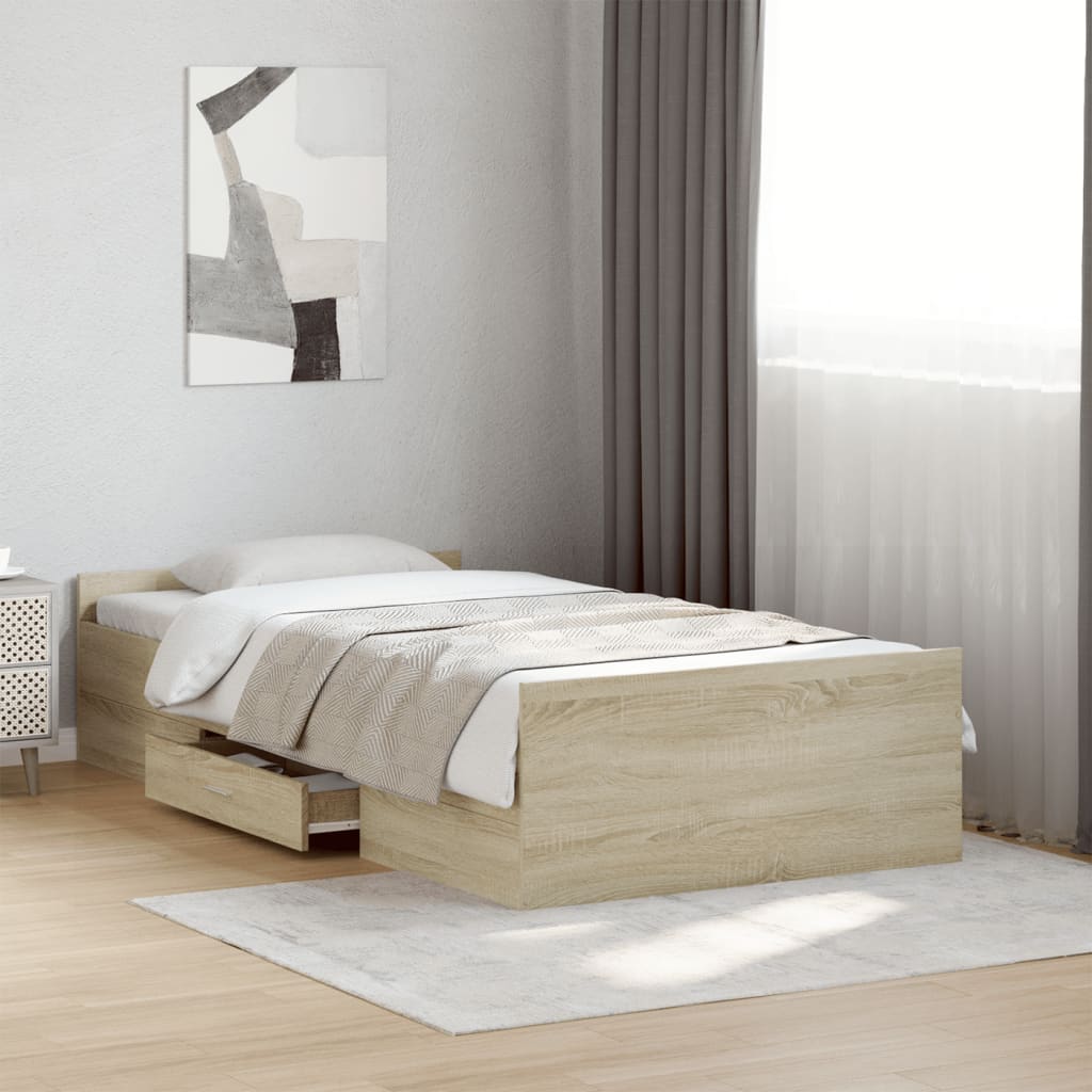 Bed Frame With Drawers Without Mattress Small Single