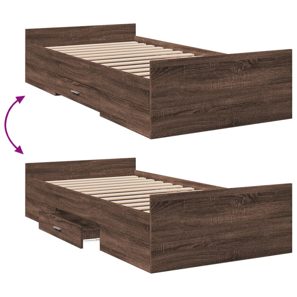 Bed Frame With Drawers Without Mattress Small Single