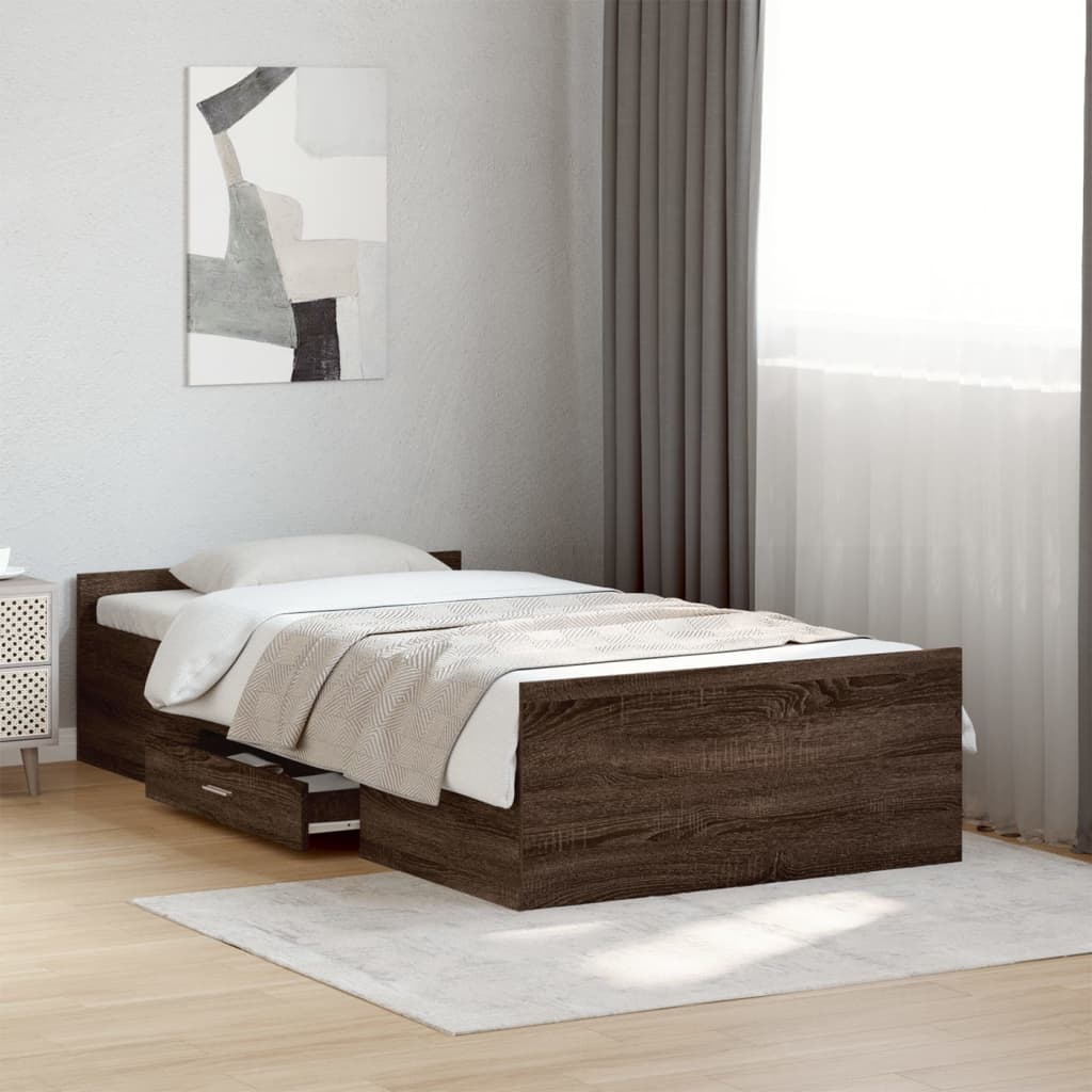 Bed Frame With Drawers Without Mattress Small Single