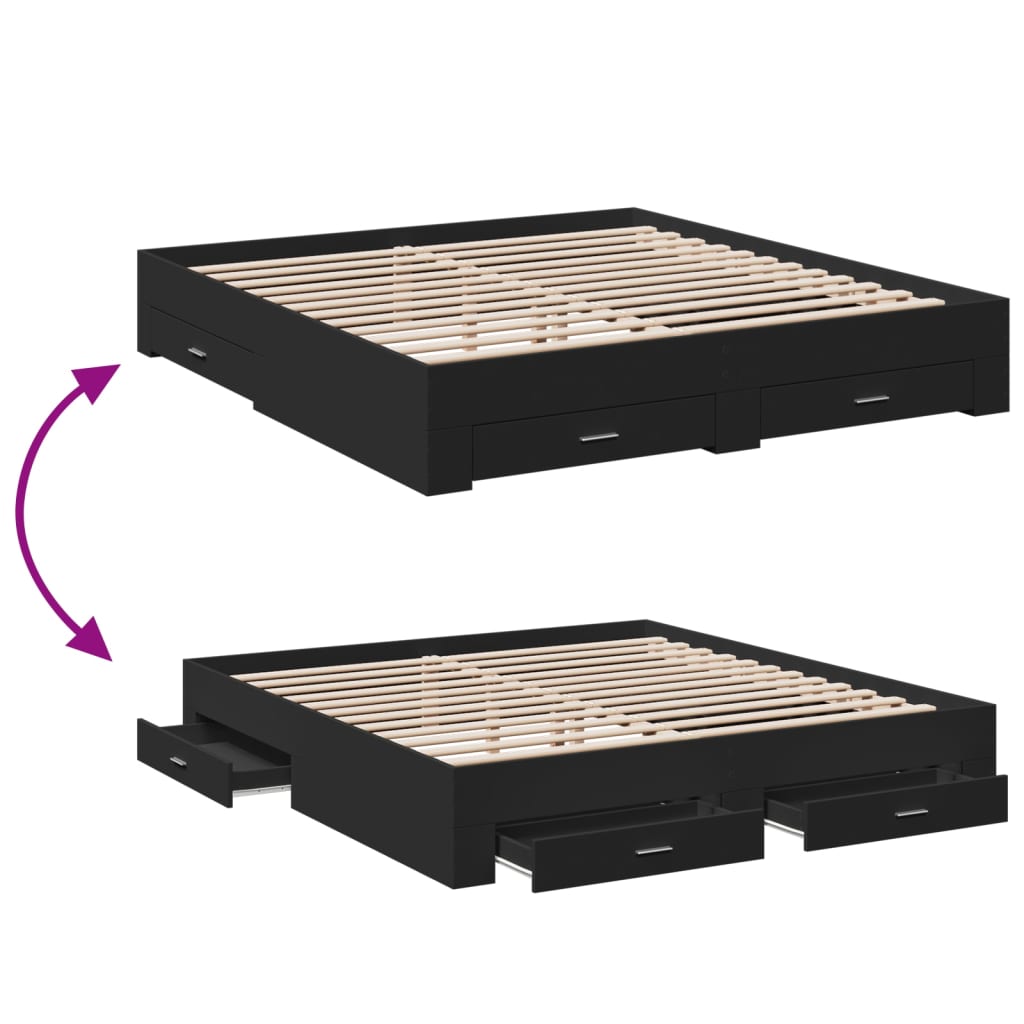 Bed Frame With Drawers Without Mattress
